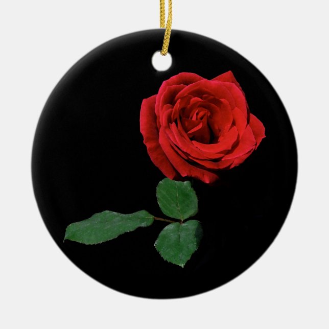 Ornamento del navidad del rosa rojo (Frente)
