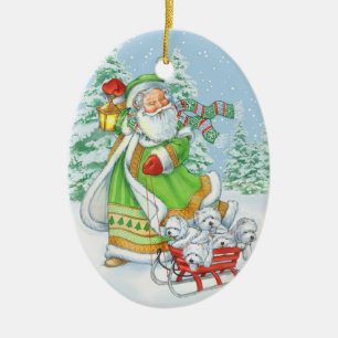 Ornamento del navidad del "ruido alegre" de Westie