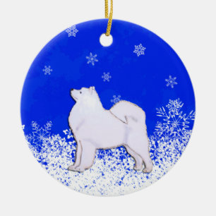 Ornamento del navidad del samoyedo
