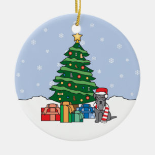 Ornamento del navidad del Schnauzer miniatura