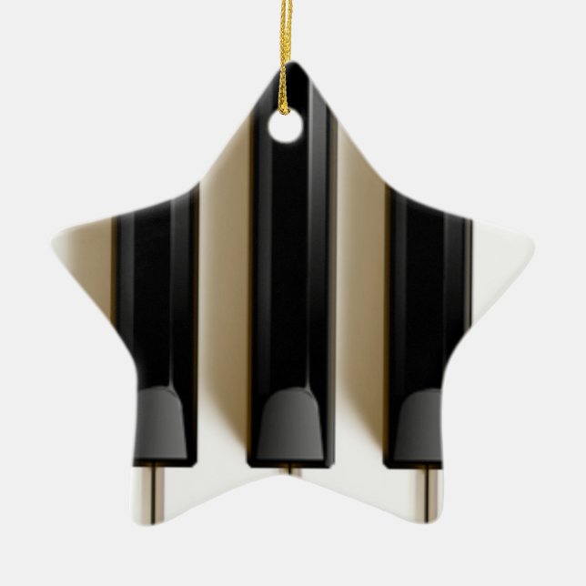 Ornamento del navidad del teclado de piano (Frente)