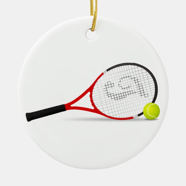 Ornamento del navidad del tenis (Frente)
