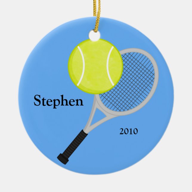 Ornamento del navidad del tenis (Frente)