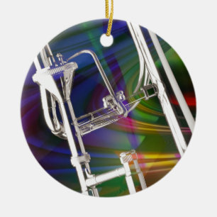 Ornamento del navidad del Trombone de diapositiva