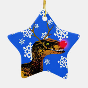 Ornamento del navidad del Velociraptor - forma de