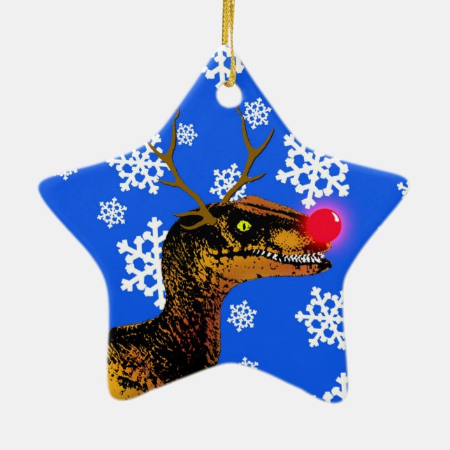 Ornamento del navidad del Velociraptor - forma de (Atrás)