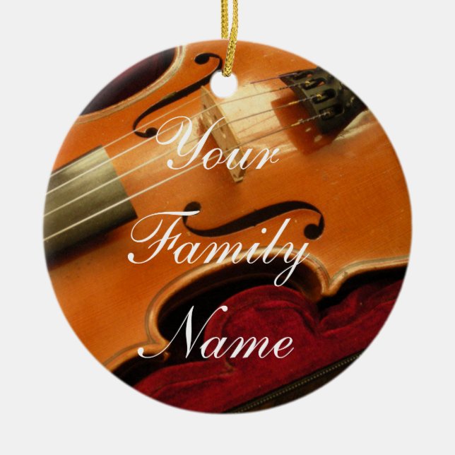 Ornamento del navidad del violín (Frente)