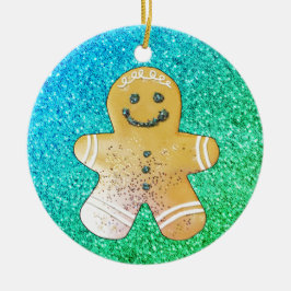 Ornamento del niño Turquoise Gingerbread