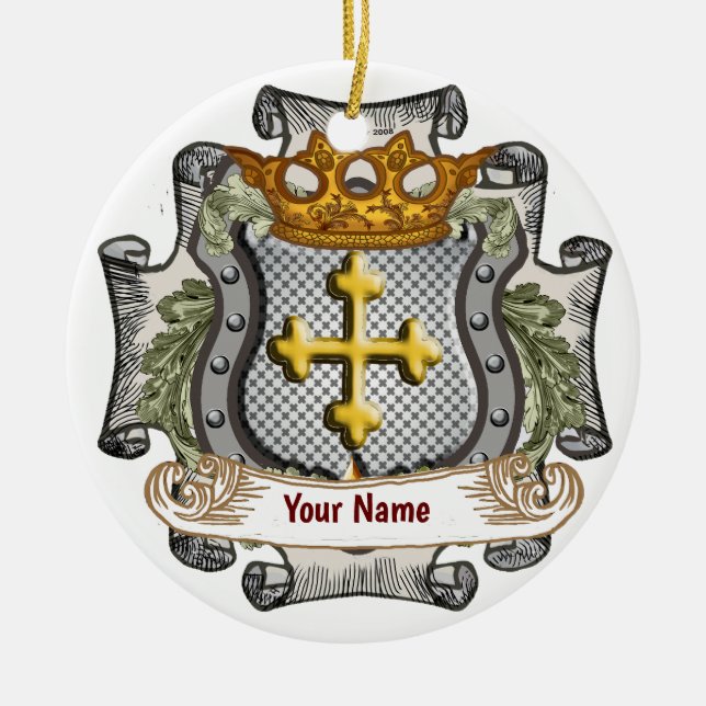 Ornamento del nombre del escudo de la Corona Real (Frente)