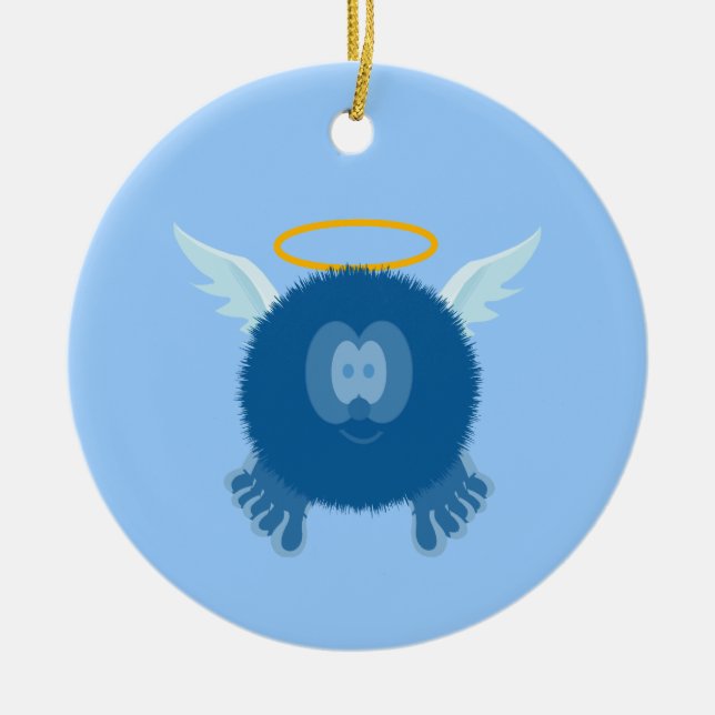 Ornamento del novio Angel Pom Pom Pal (Frente)