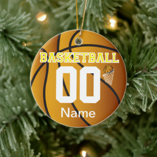 Ornamento del número de baloncesto personalizado a