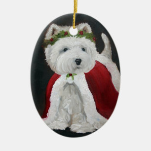 Ornamento del oeste Santa de Terrier de la montañ