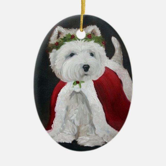 Ornamento del oeste Santa de Terrier de la montaña (Frente)