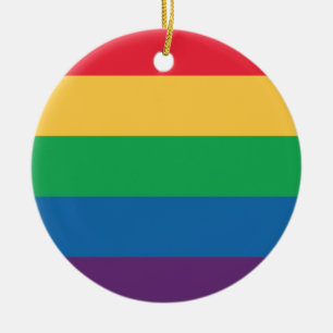 Ornamento del orgullo de la bandera arcoiris