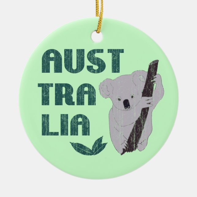 Ornamento del oso de koala de Australia (Frente)
