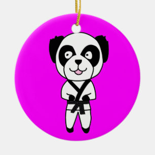 Ornamento del oso de panda de los artes marciales