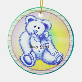 Ornamento del oso de peluche azul