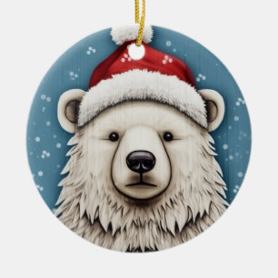 Ornamento del oso polar de Santa