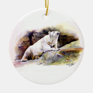 Ornamento del oso polar en reposo