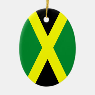 Ornamento del óvalo de la bandera de Jamaica