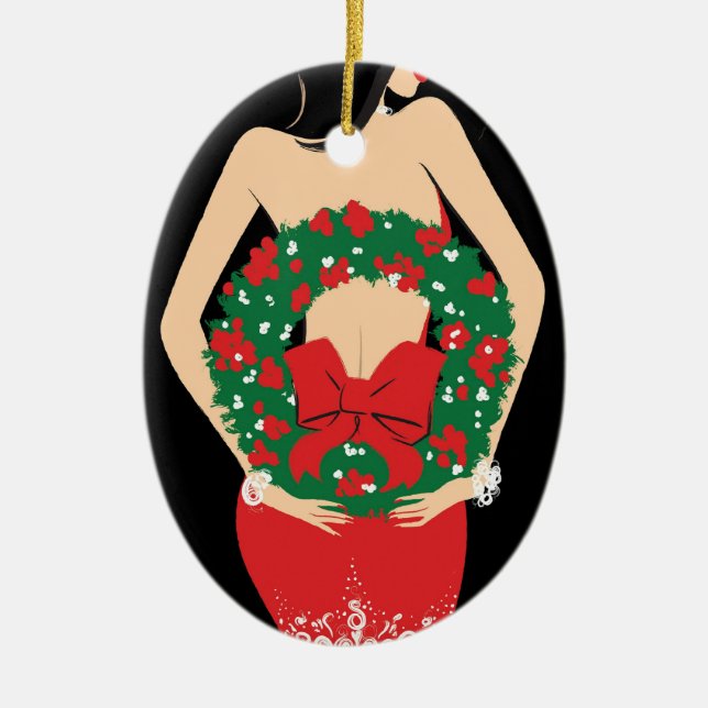 Ornamento del óvalo de la guirnalda (Frente)