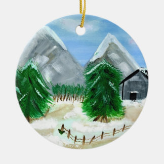 Ornamento del paisaje del invierno