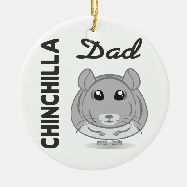 Ornamento del papá de la chinchilla (Frente)