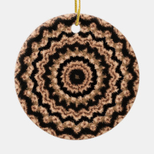 Ornamento del patrón circular kalidoscopio beige