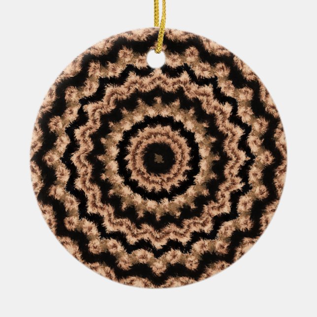 Ornamento del patrón circular kalidoscopio beige (Frente)