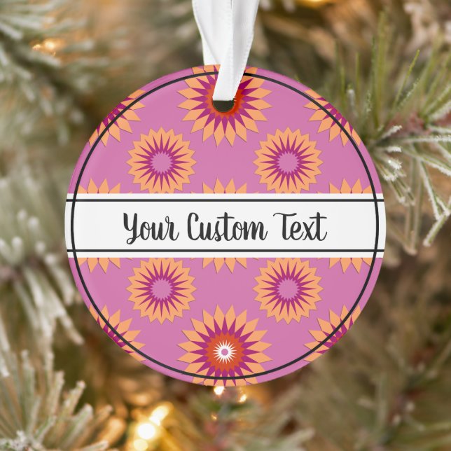 Ornamento del patrón de flor rosa del orgullo de L (Árbol)