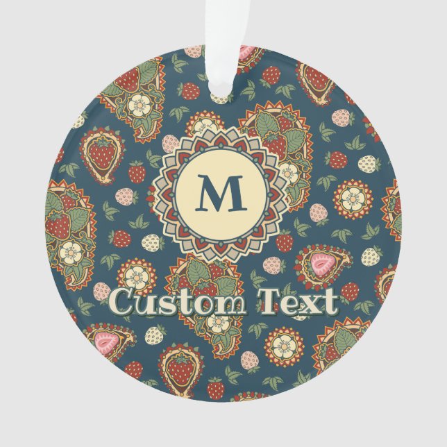 Ornamento del patrón de fresa paisley (Anverso)