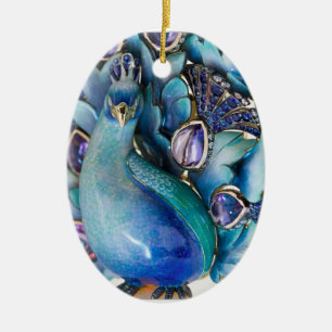 Ornamento del pavo real del navidad