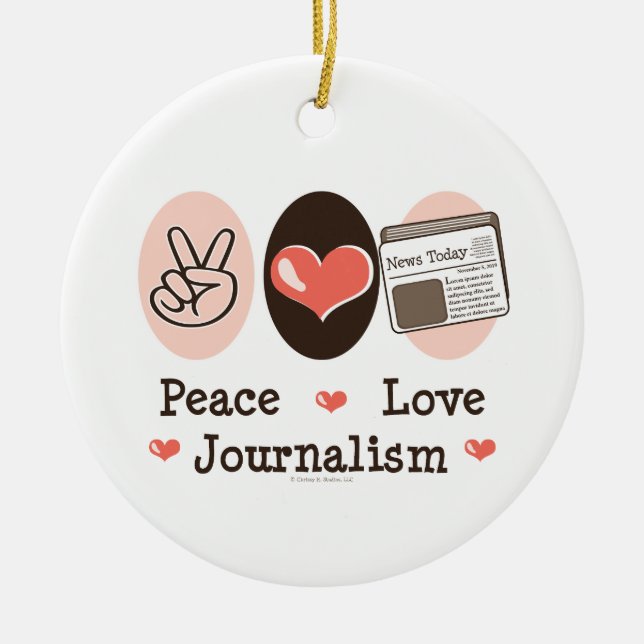 Ornamento del periodismo del amor de la paz (Frente)