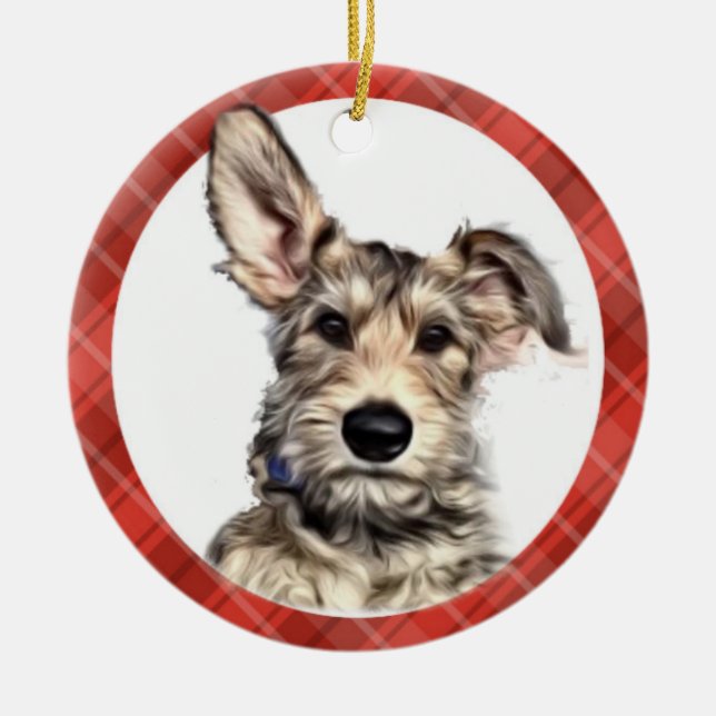 Ornamento del perrito del cervatillo con la bolsa (Frente)