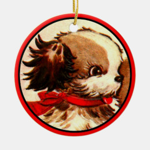 Ornamento del perrito del perro de aguas del