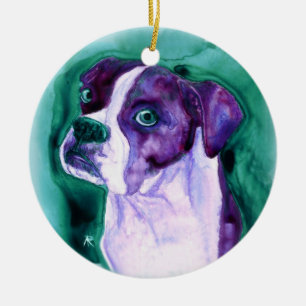 Ornamento del perro del boxeador - "no yo "
