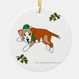 Ornamento del perro del dibujo animado del duende