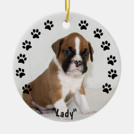 Ornamento del perro del navidad - Pawprints