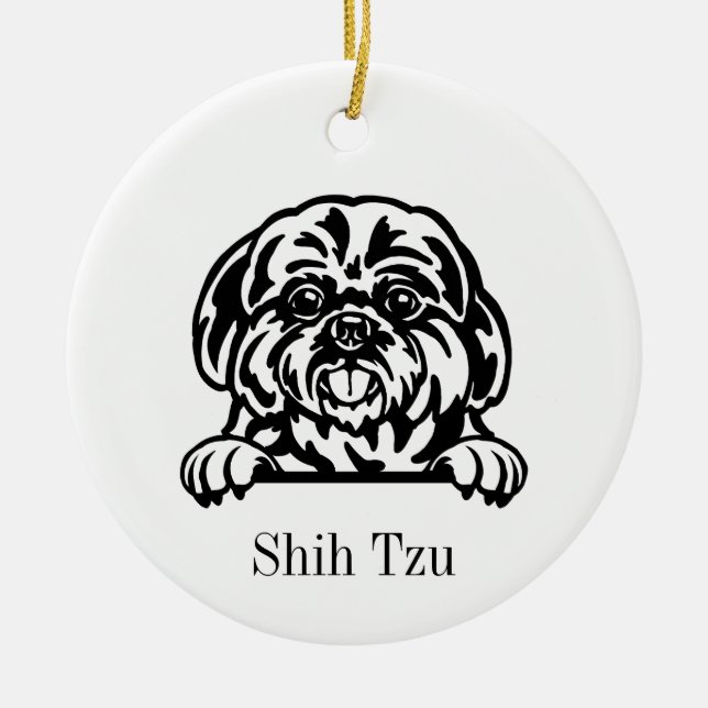Ornamento del perro Shih Tzu (Frente)