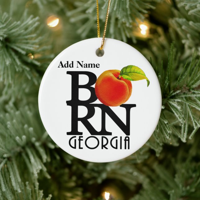 Ornamento del Personalizable de BORN Georgia (Árbol)