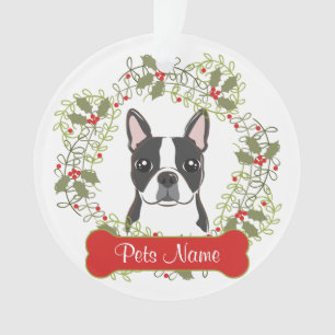 Ornamento del personalizable de Boston Terrier