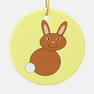 Ornamento del Personalizable de Conejo Feliz Pascu
