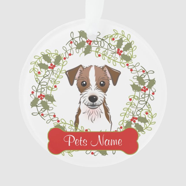 Ornamento del personalizable de Jack Russell (Anverso)
