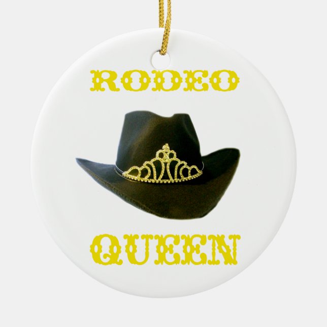 Ornamento del personalizable de la reina del rodeo (Frente)