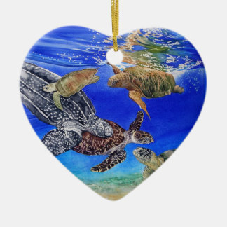 Ornamento del personalizable de la tortuga de mar