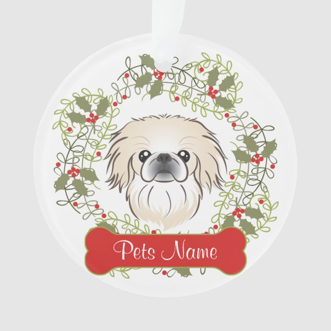 Ornamento del personalizable de Pekingese (Anverso)