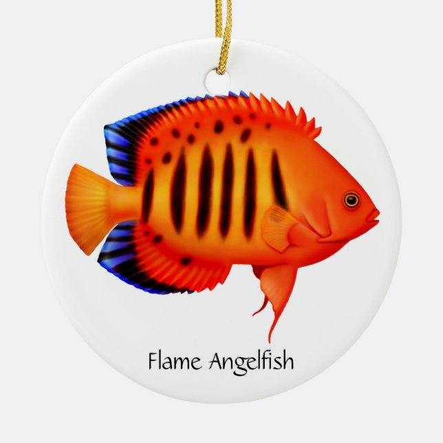 Ornamento del personalizable del Angelfish de la (Frente)