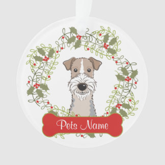 Ornamento del personalizable del fox terrier del