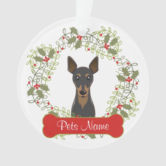 Ornamento del personalizable del Pinscher (Anverso)