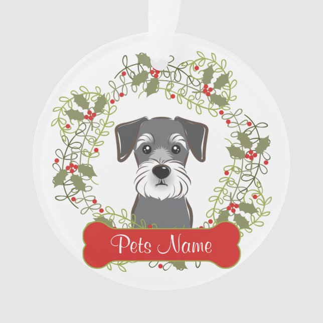 Ornamento del personalizable del Schnauzer (Anverso)